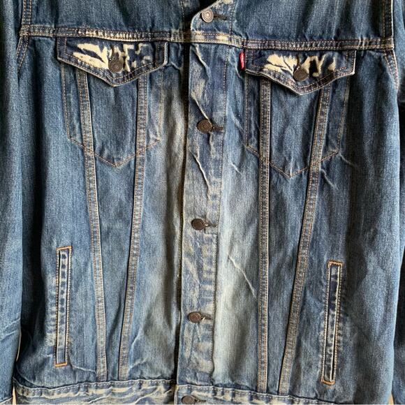 Levi Strauss 72334 Men’s  Blue Denim Trucker Jacket Size XL - Picture 7 of 11